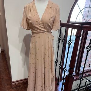 Privacy Please star print maxi wrap dress size S